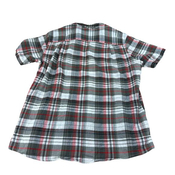 KUHL Tropik Men's Short Sleeve Plaid Button Down Shirt Size Medium Red Green - Picture 4 of 4